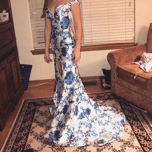 Zoey Grey Cap Sleeve Prom Dress